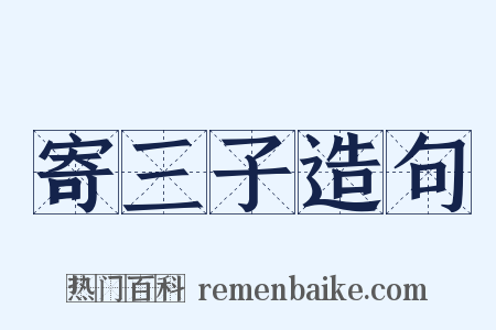 寄三子造句是什么意思的图片